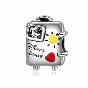 NWOT Disney Parks Vacay Mode Vacation Suitcase Charm Sterling Silver 925